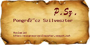 Pongrácz Szilveszter névjegykártya